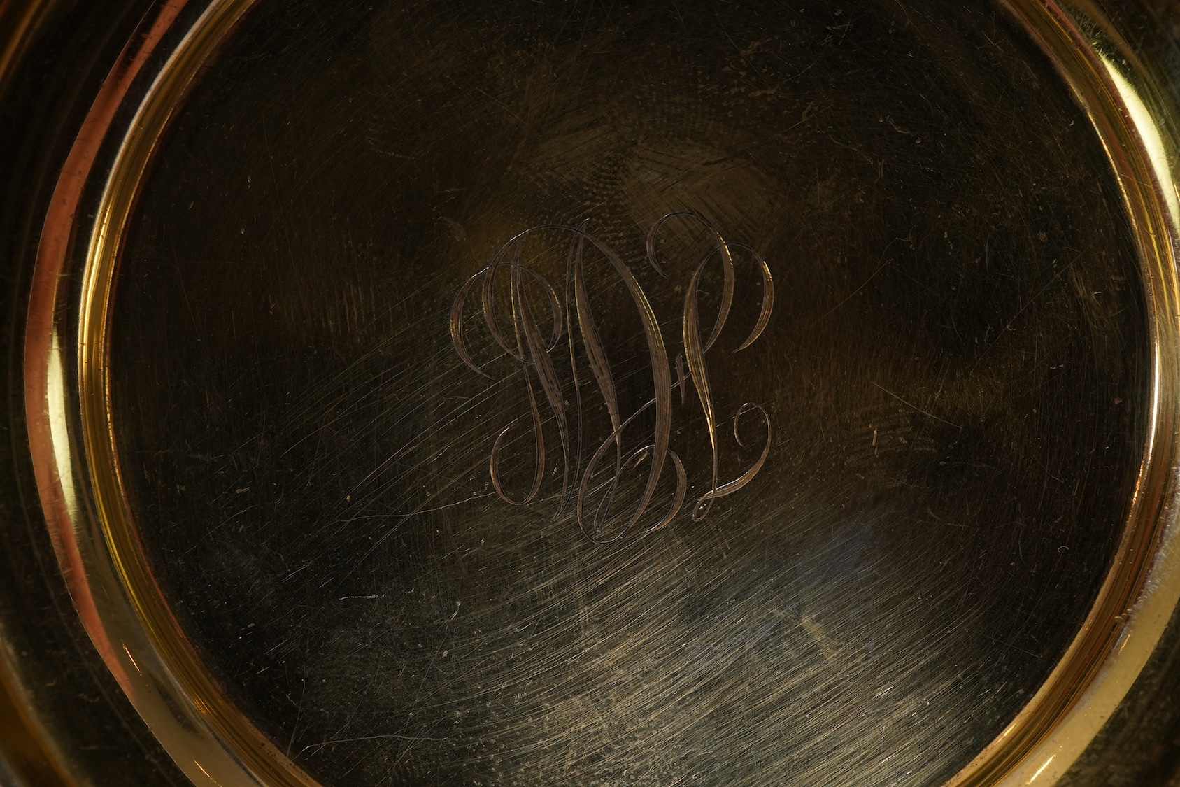 A late 19th/early 20th century North American sterling and mauve guilloche enamel circular box and cover, by Theodore B. Starr Inc, New York